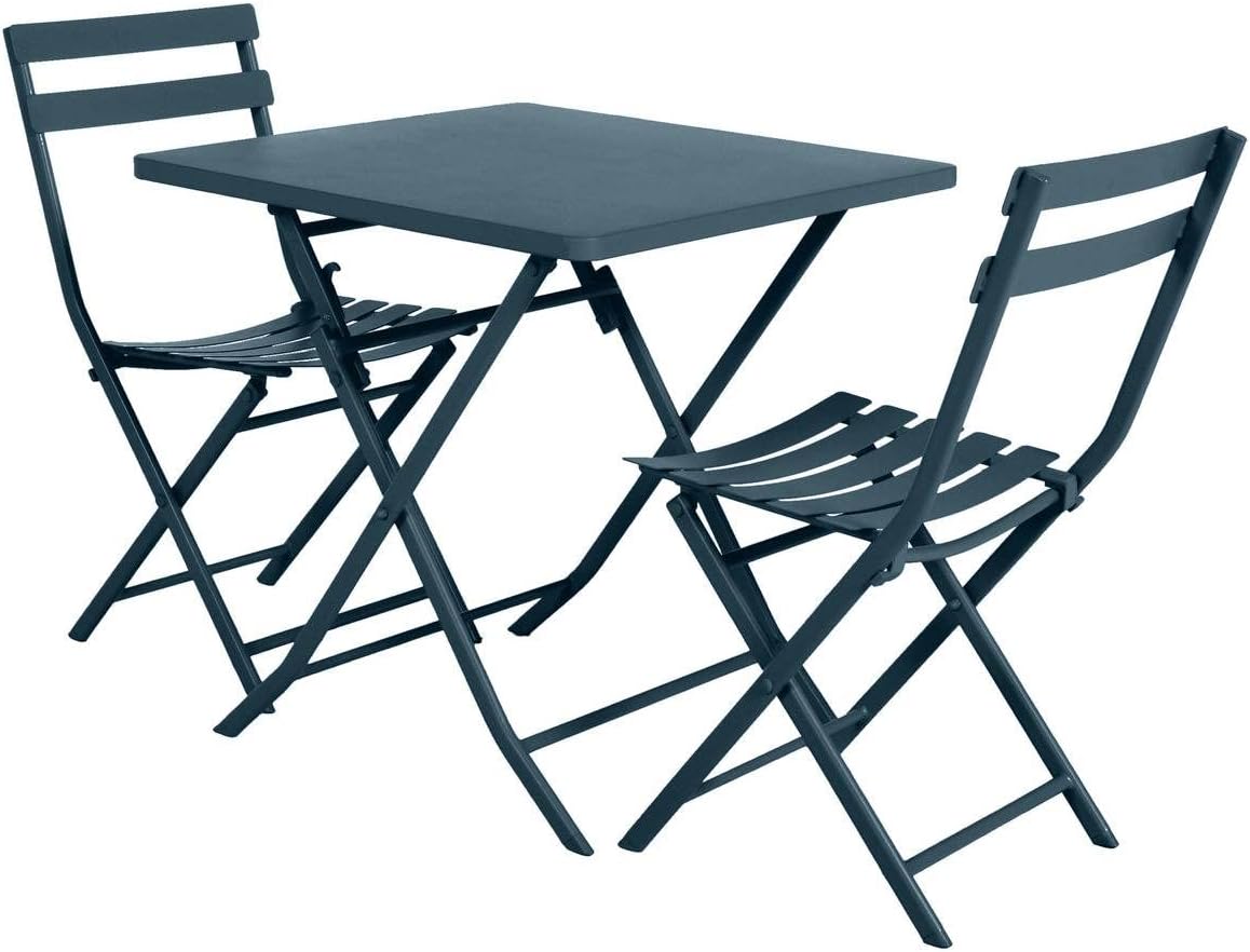 Hespéride - Greensboro - table pliante 2 places acier époxy 70x70