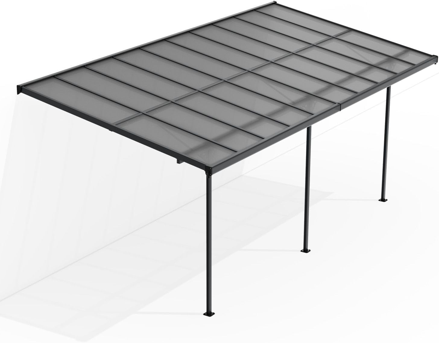 Juskys - Borneo 6x3m - aluminium, plaques alvéolaires, anthracite