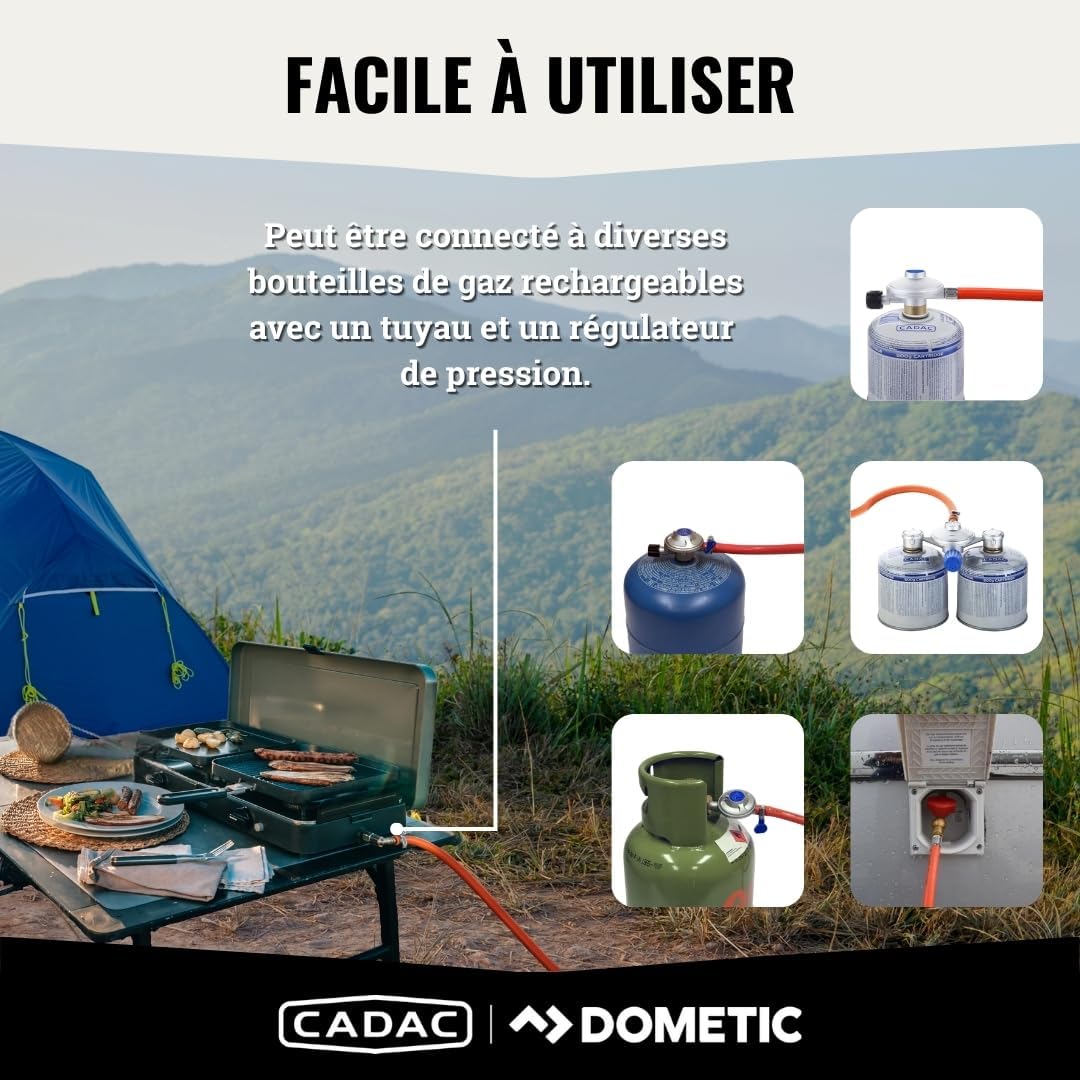 Cadac - 2-Cook 3 Pro Deluxe - grille barbecue portable 30mbar - sac inclus