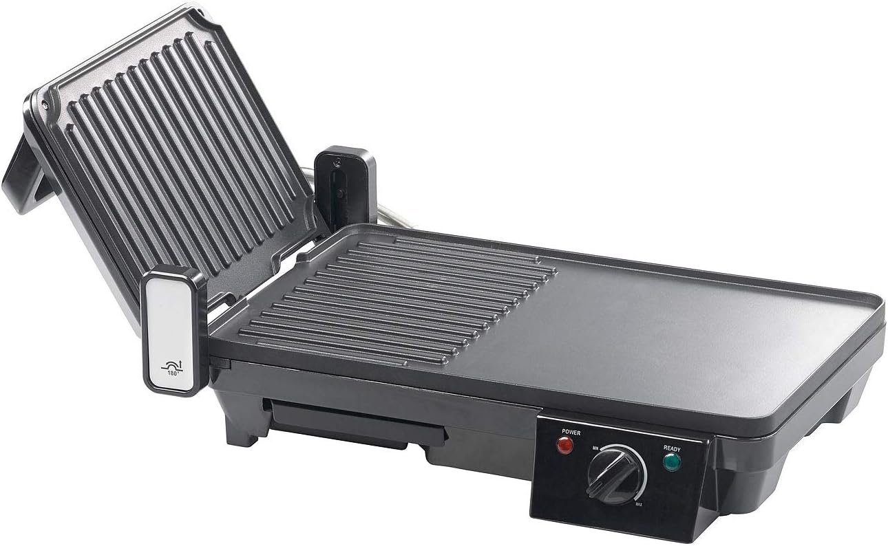Rosenstein & Söhne - grille-plancha 2 en 1 2000W - table - cuisson rapide