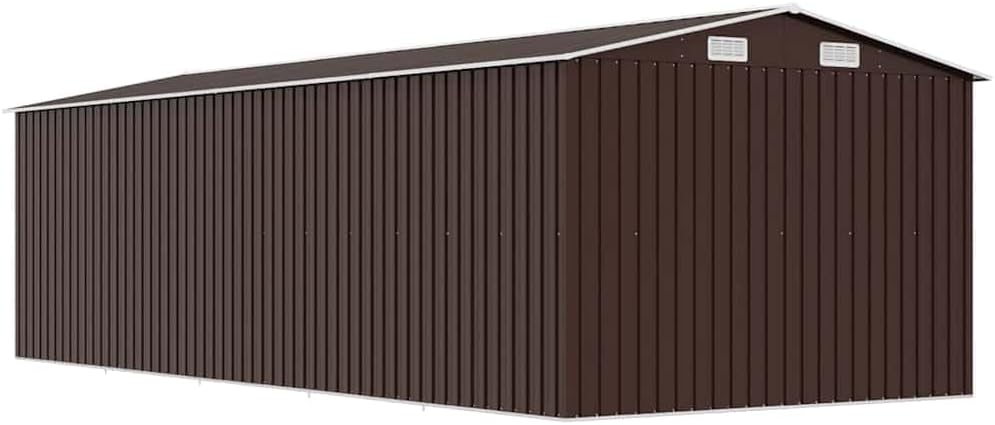 vidaXL Abri de Jardin Métal Marron Rangement Cabane à Outils Terrasse Patio
