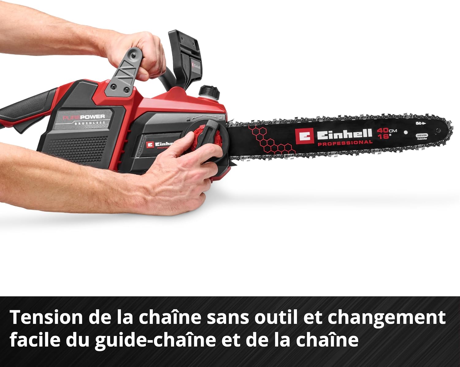 Einhell - tronçonneuse sans fil Professional - 38cm - moteur brushless, 19m/s, lubrification auto, GP-LC 36/40 Li BL-Sol