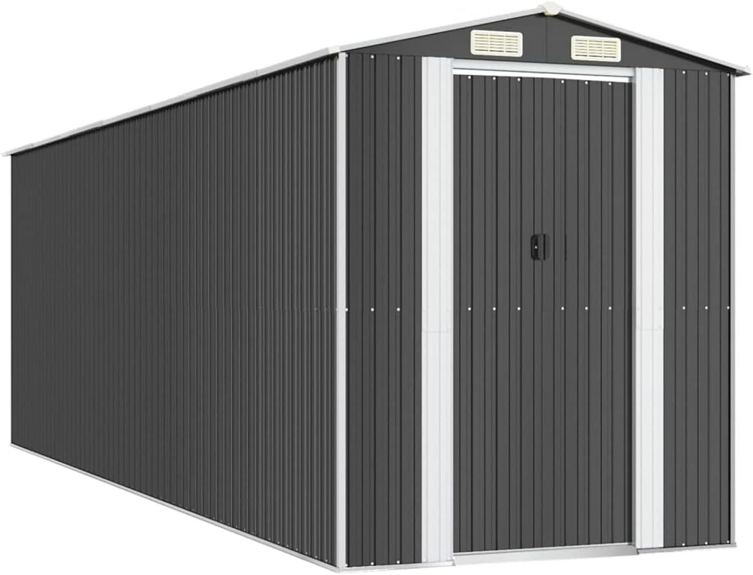 Homgoday Grand Abri de Jardin en Acier Galvanisé - Stockage Extérieur Spacieux et Pratique