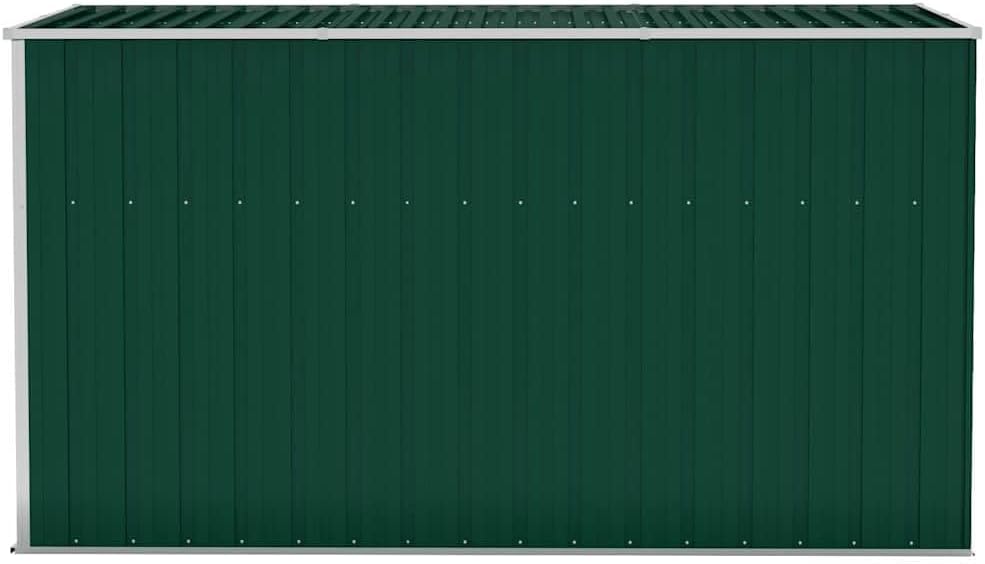 Générique Abri de Jardin Mural Vert 118x288x178 cm Acier galvanisé,Structures extérieures, Cabanes & abris de Jardin,316225
