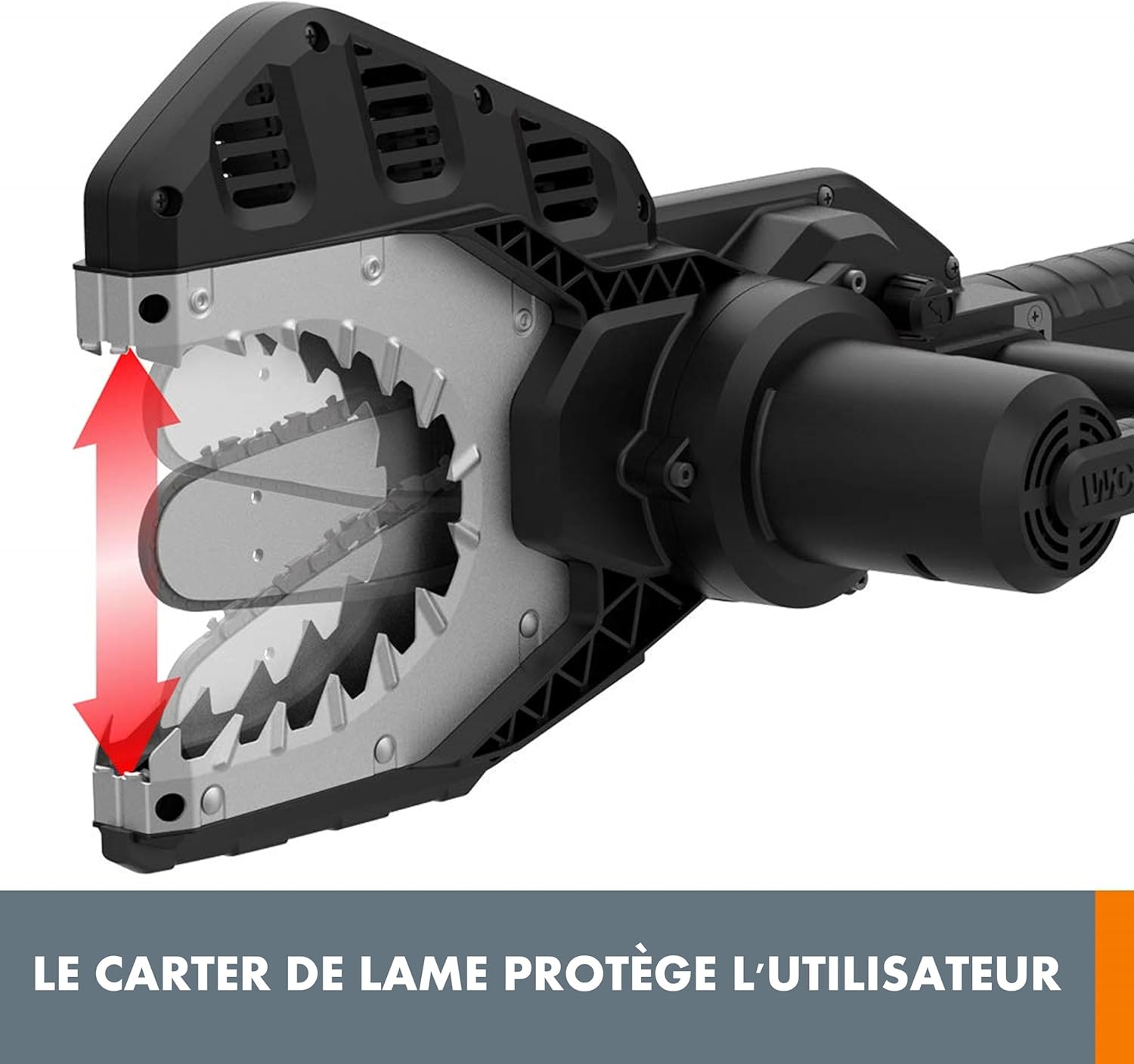 WORX - élagueuse sans fil 20V, guide 15 cm, coupe sécurisée WG329E.9