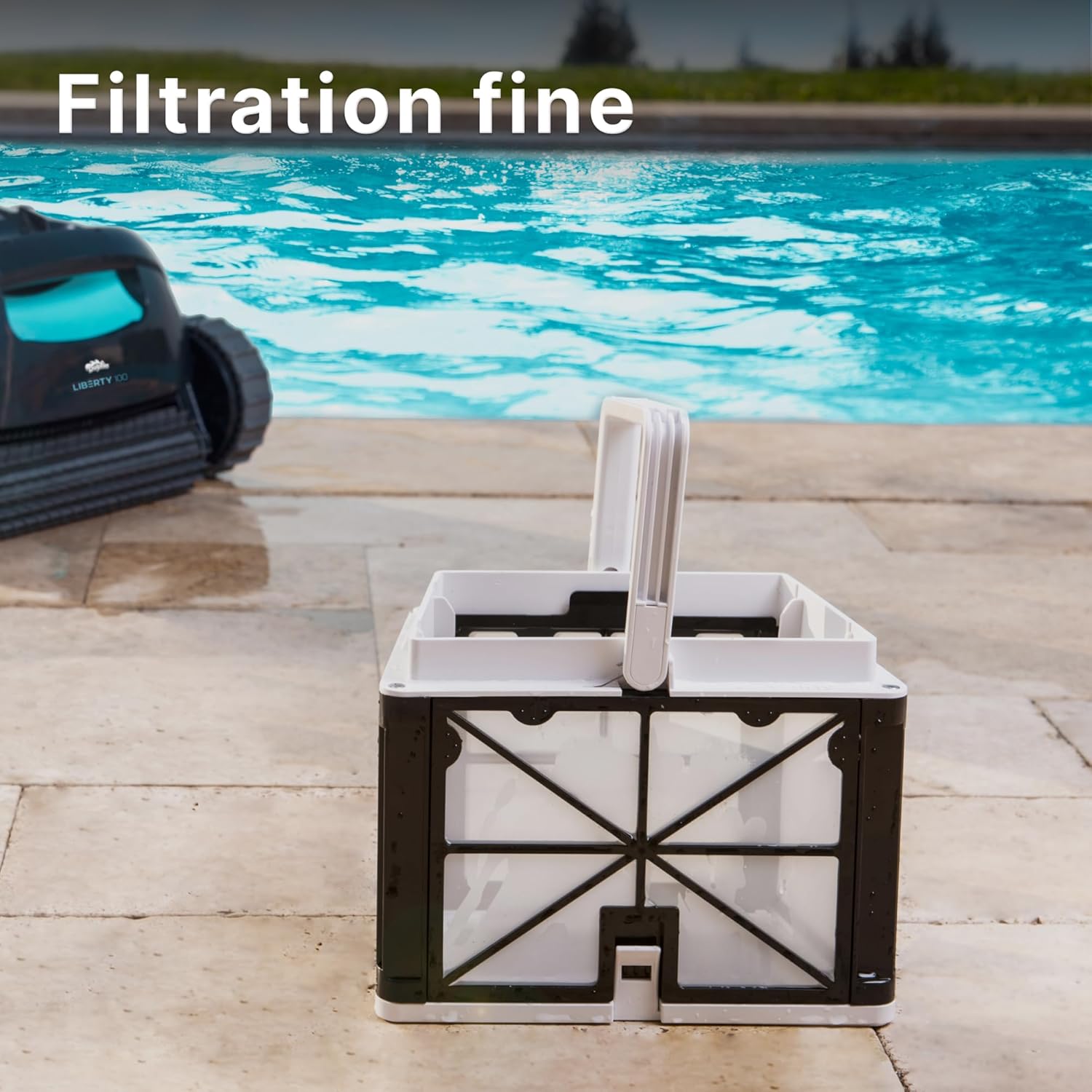 Dolphin Liberty 100 Aspirateur Piscine sans Fil, Robot Piscine Fond et Parois, Système de Filtration Fine, 120Min d'Autonomie, pour Piscines Enterrées & Hors Sol Jusqu’à 10 m