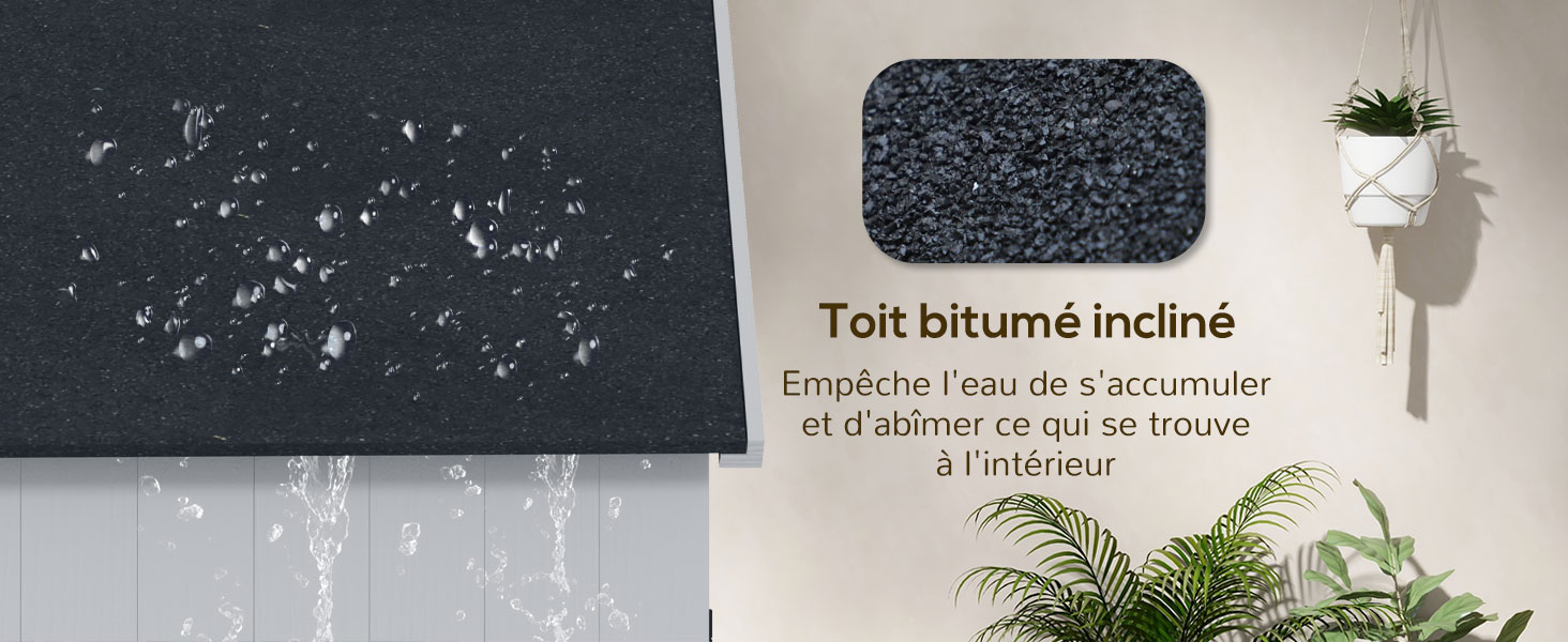 Image divisée montrant un tissu hydrofuge. Le côté gauche affiche des gouttelettes d'eau sur une surface sombre. Le côté droit montre le texte décrivant les propriétés de résistance à l'eau du matériau