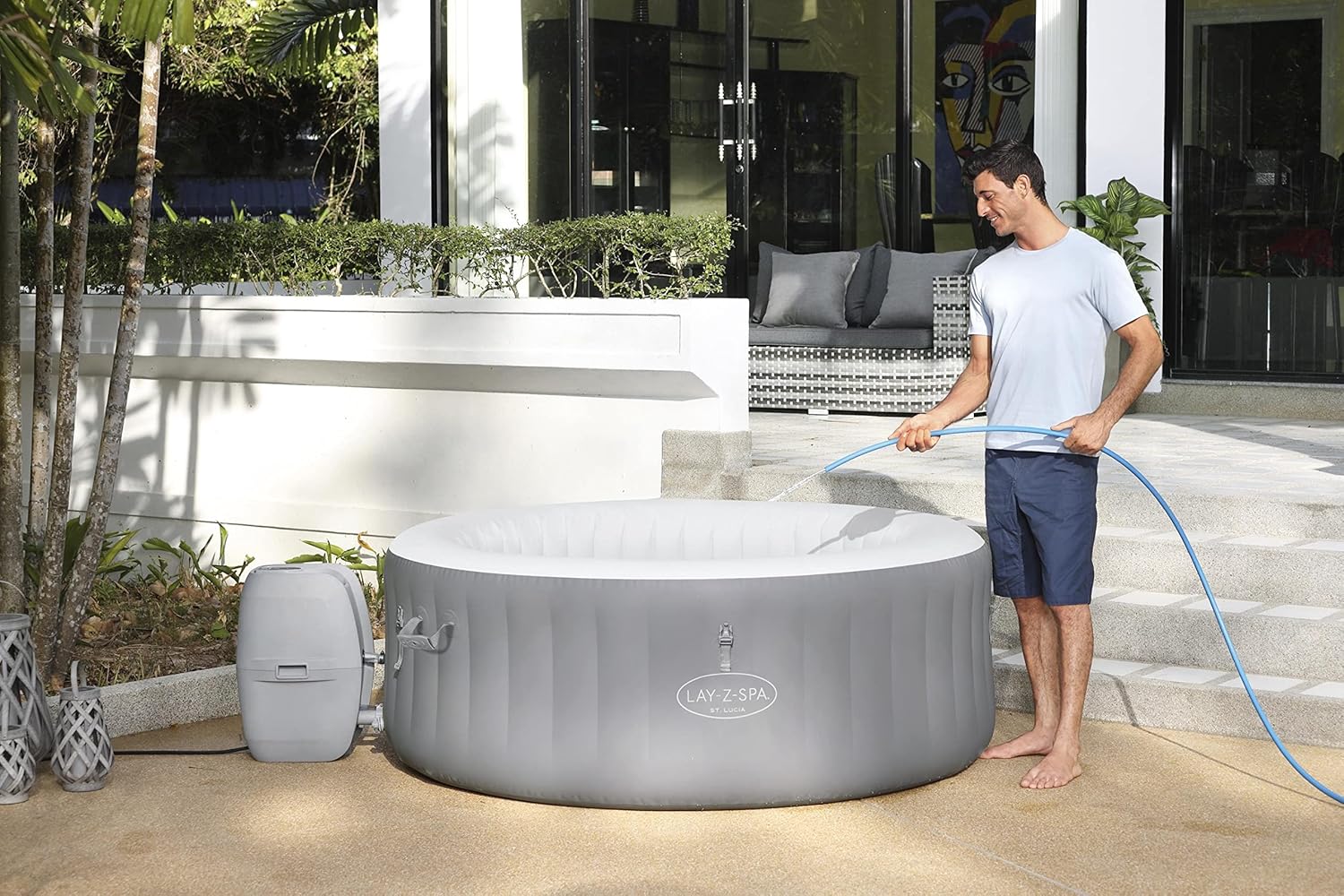 Bestway – St. Lucia AirJet – rond 170 cm – spa gonflable 2-3 pers