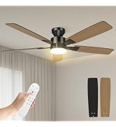 Airwit 132 cm Grand ventilateur de plafond avec éclairage, silencieux et lumière