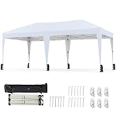 RELAX4LIFE Tonnelle Pliante 3x6 Facile à Monter, Barnum Pliant 3x6 pour Marché， Cadre Métallique,...