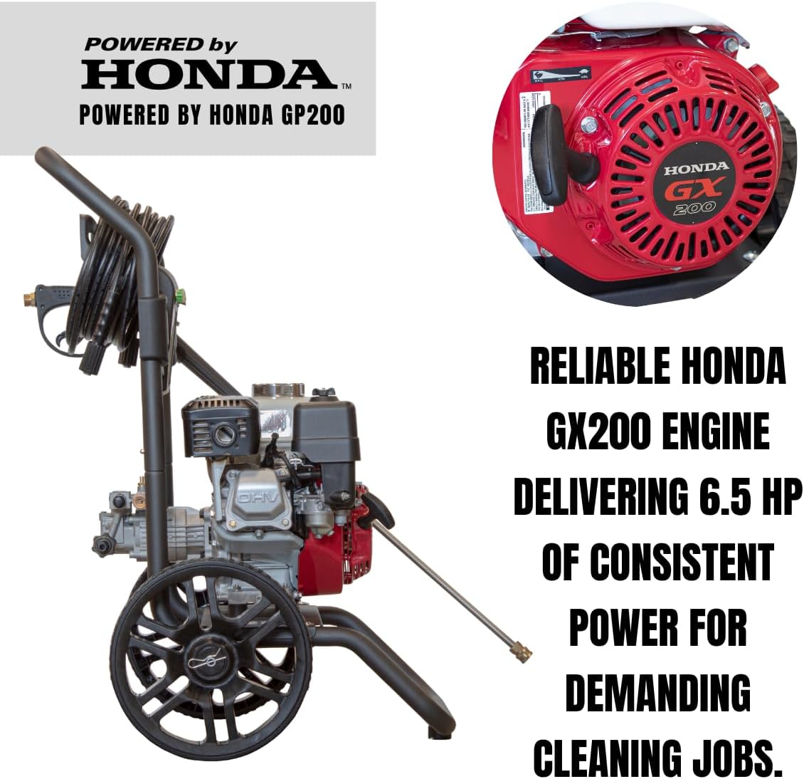 Honda - nettoyeur haute pression série GX 3200 PSI, 196 cc, portable, moteur essence, W3200HA