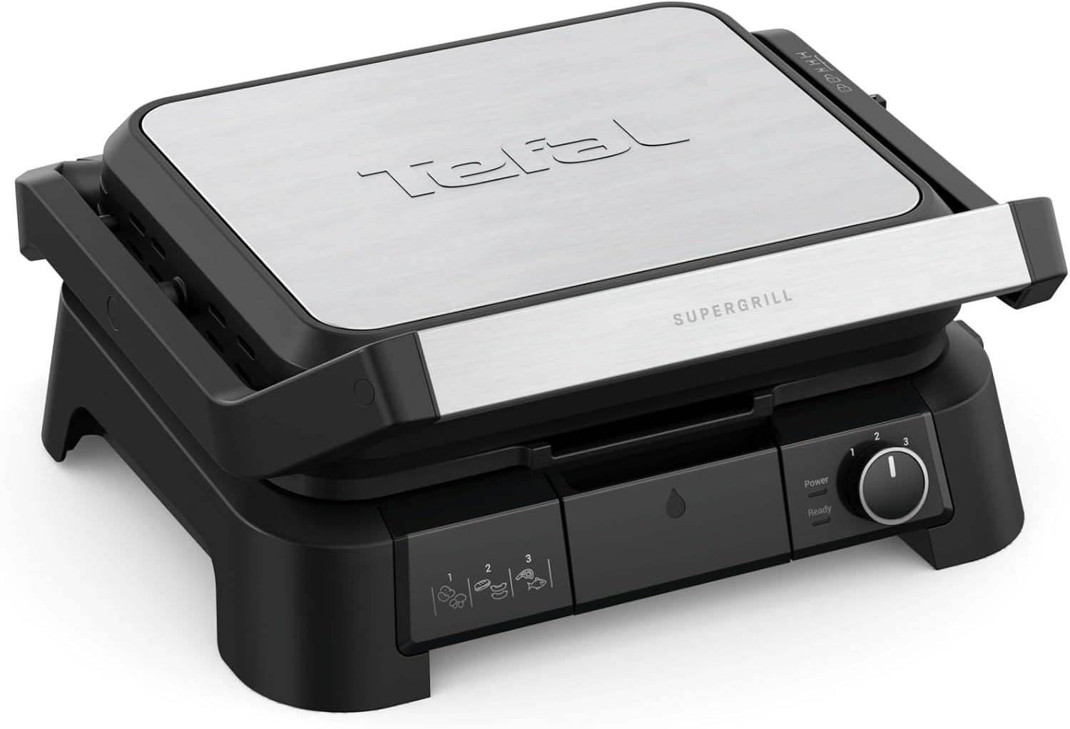 Tefal - SuperGrill 3-en-1 - thermostat réglable, 3 hauteurs, 2000W, GC510DE0