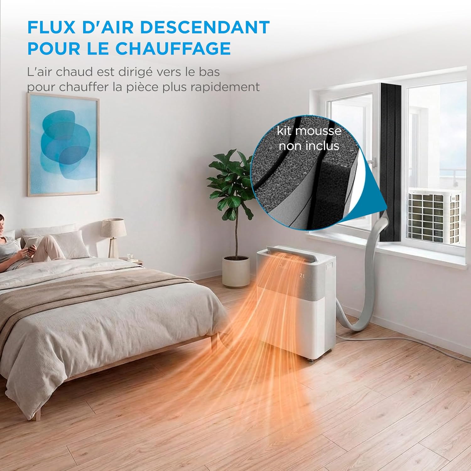 Midea - PortaSplit 12000BTU - 3,5kW, 4-en-1, silencieux, portable MIDEA