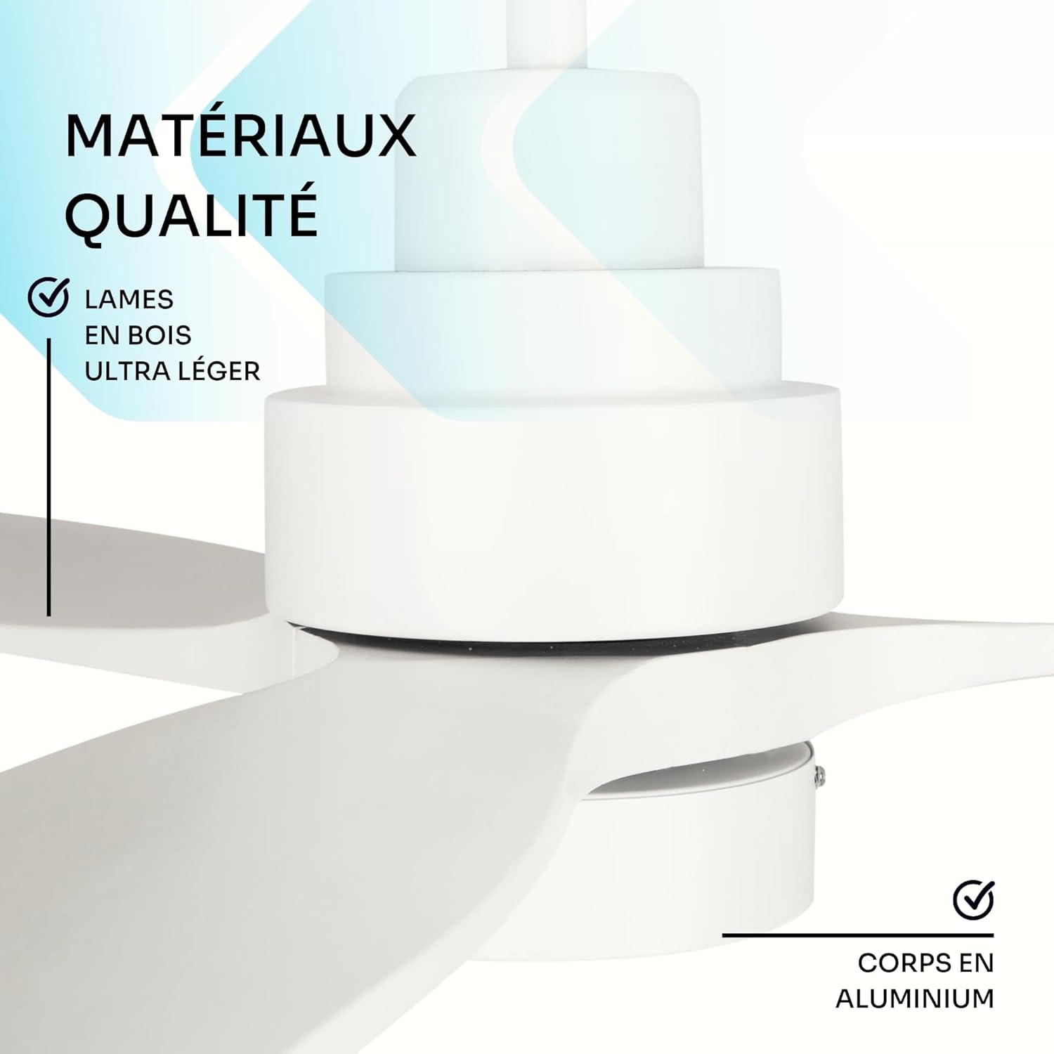 Mellerware - Brizy! Bright - 132cm - 45W, LED, 6 vitesses, ultra silencieux