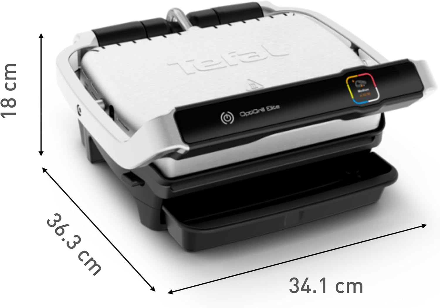 Tefal - Optigrill Elite - 4 pers - 12 programmes, mode manuel, GC750D16