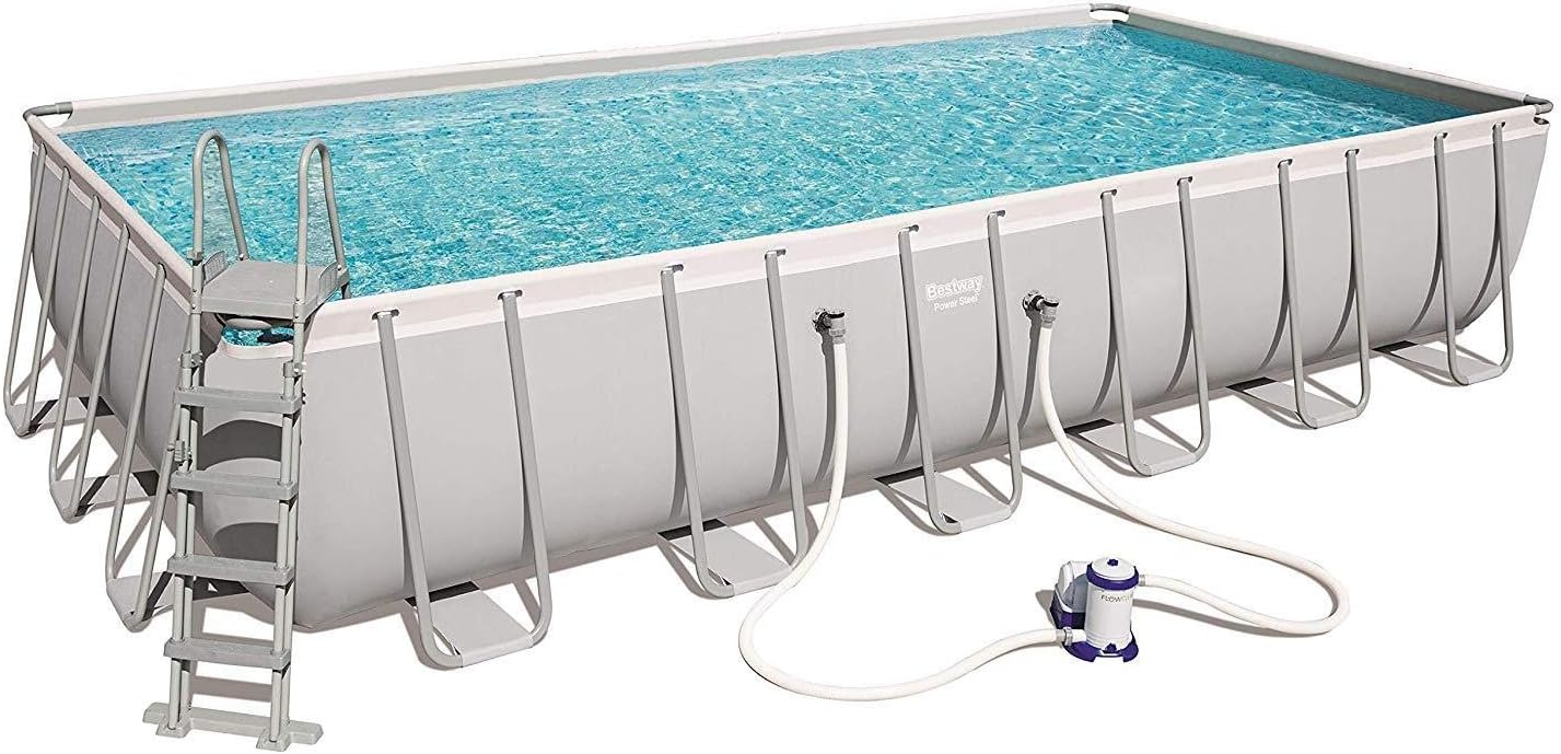 Bestway 56474-3 Power Steel - Piscine Hors Sol, 732 x 366 x 132 cm