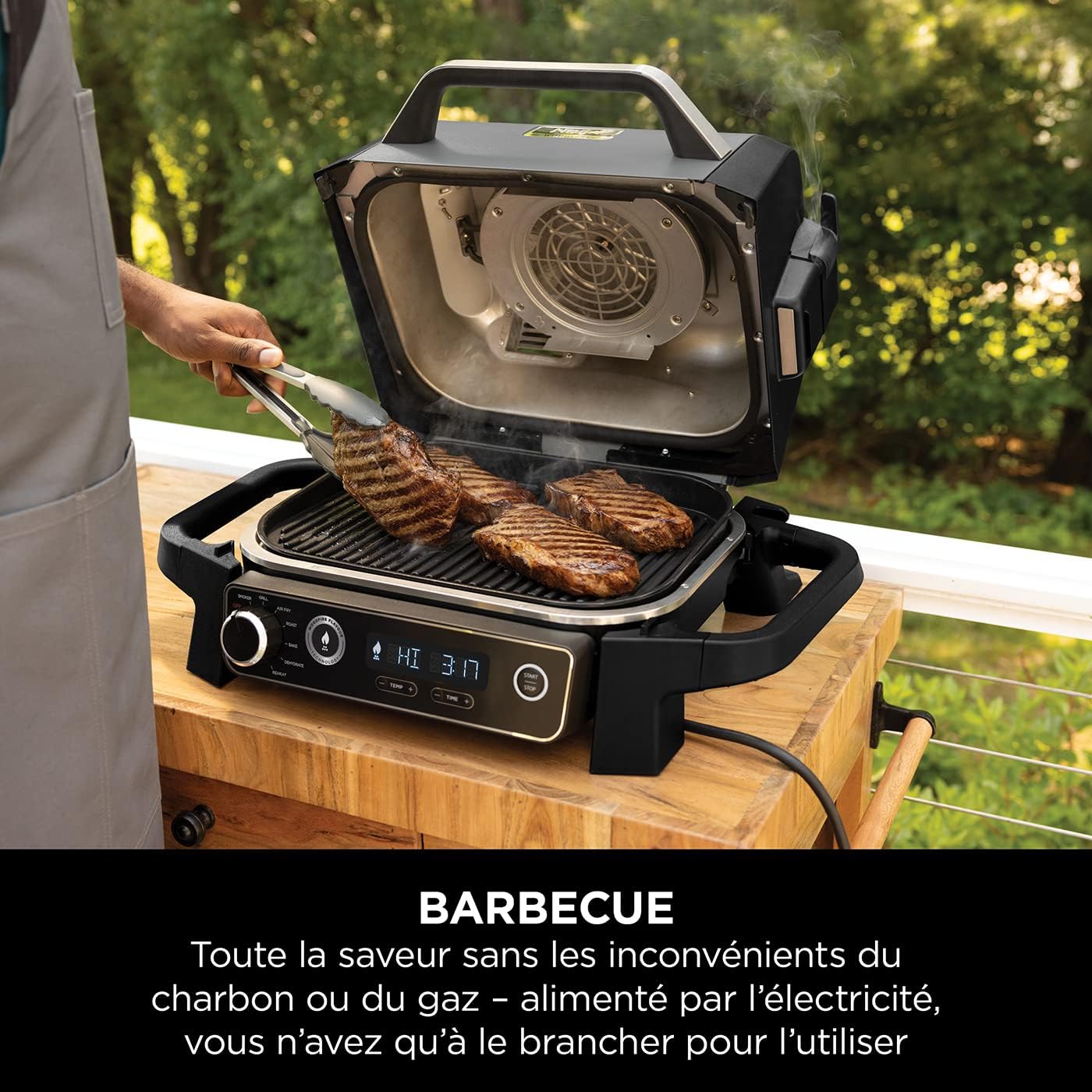 Ninja - barbecue électrique 7en1, air fryer, portatif, OG701EU