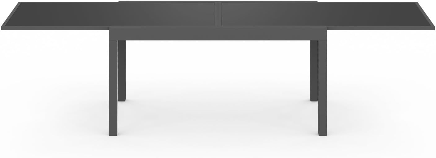 IDMarket - Madrid - table extensible 135-270 cm 8 à 12 pers. anthracite