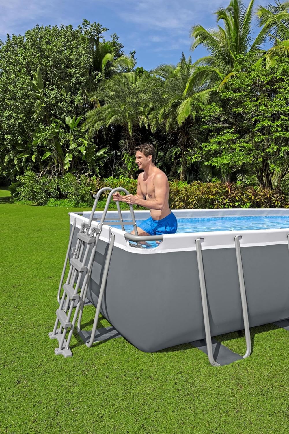 Bestway - Steel Pro Max - 488x244x122cm - filtre, bâche, échelle