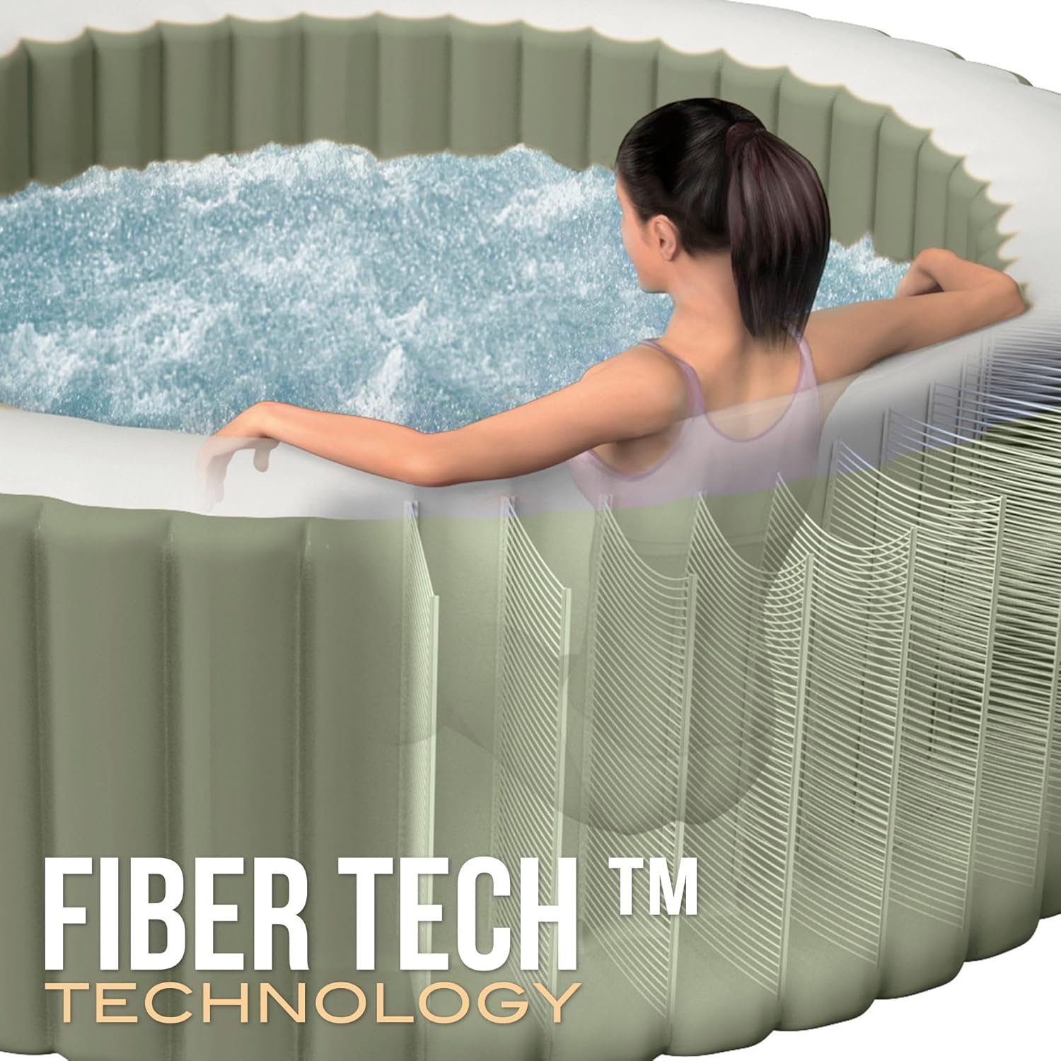 Intex - 28428NP - PureSpa Olive 6 Places