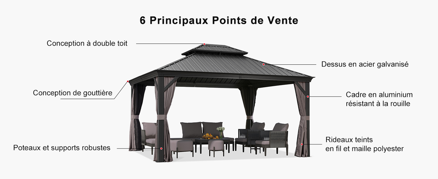 pergola aluminium polycarbonate tonnelle de jardin santorini garden point