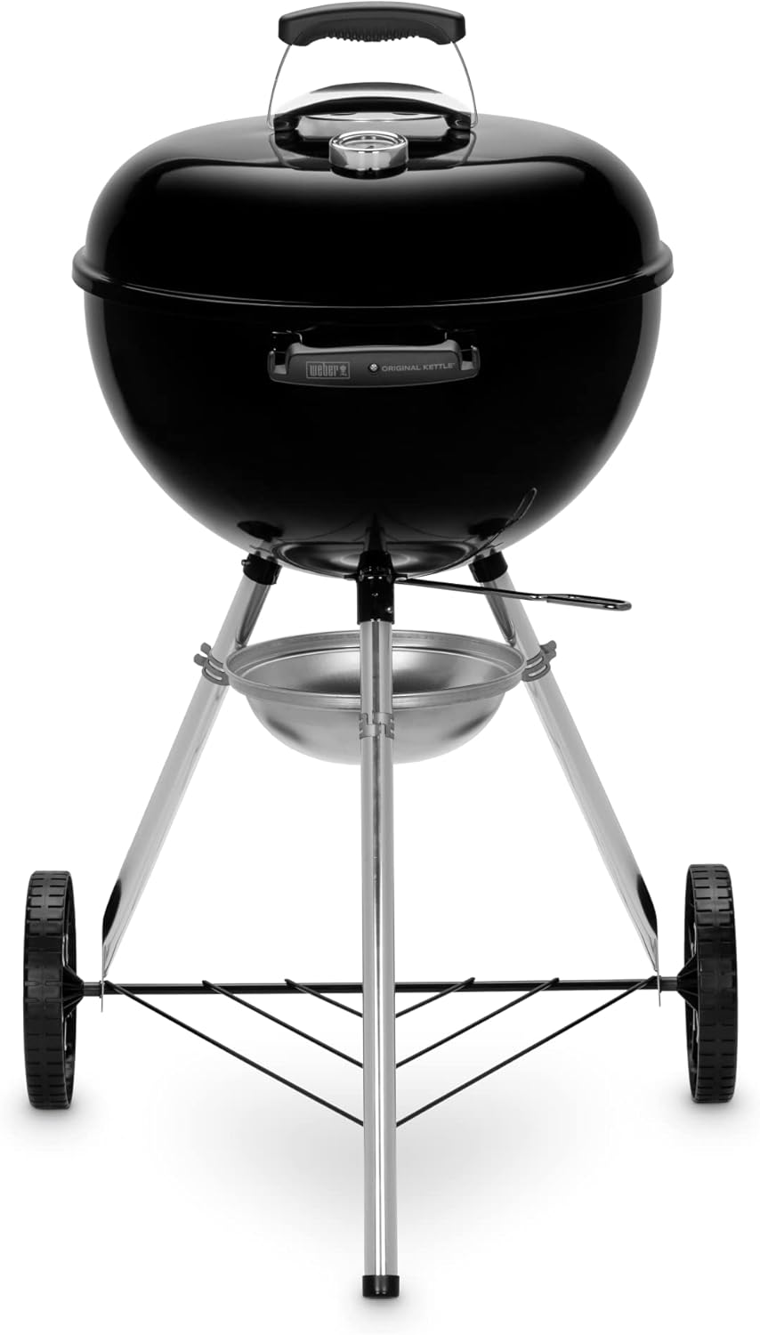 Weber - Original Kettle série - 47 cm - acier émaillé, nettoyage One-Touch, thermomètre, trépied, noir E-4710