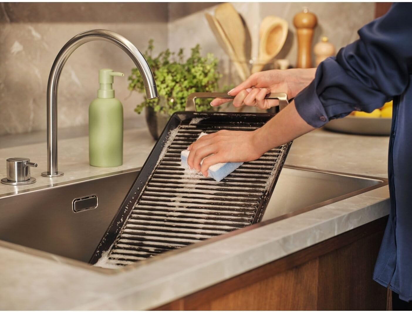 Electrolux - Plancha Grill 2.0 - pour four/feu - céramique antiadhésive - E9HHPG11