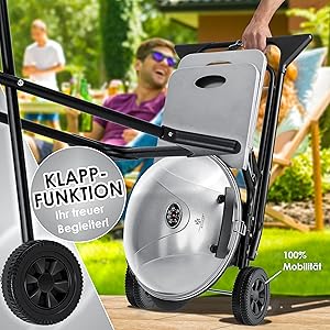 elektrischer Elektrogrill 2in1 Tischgrill in silber