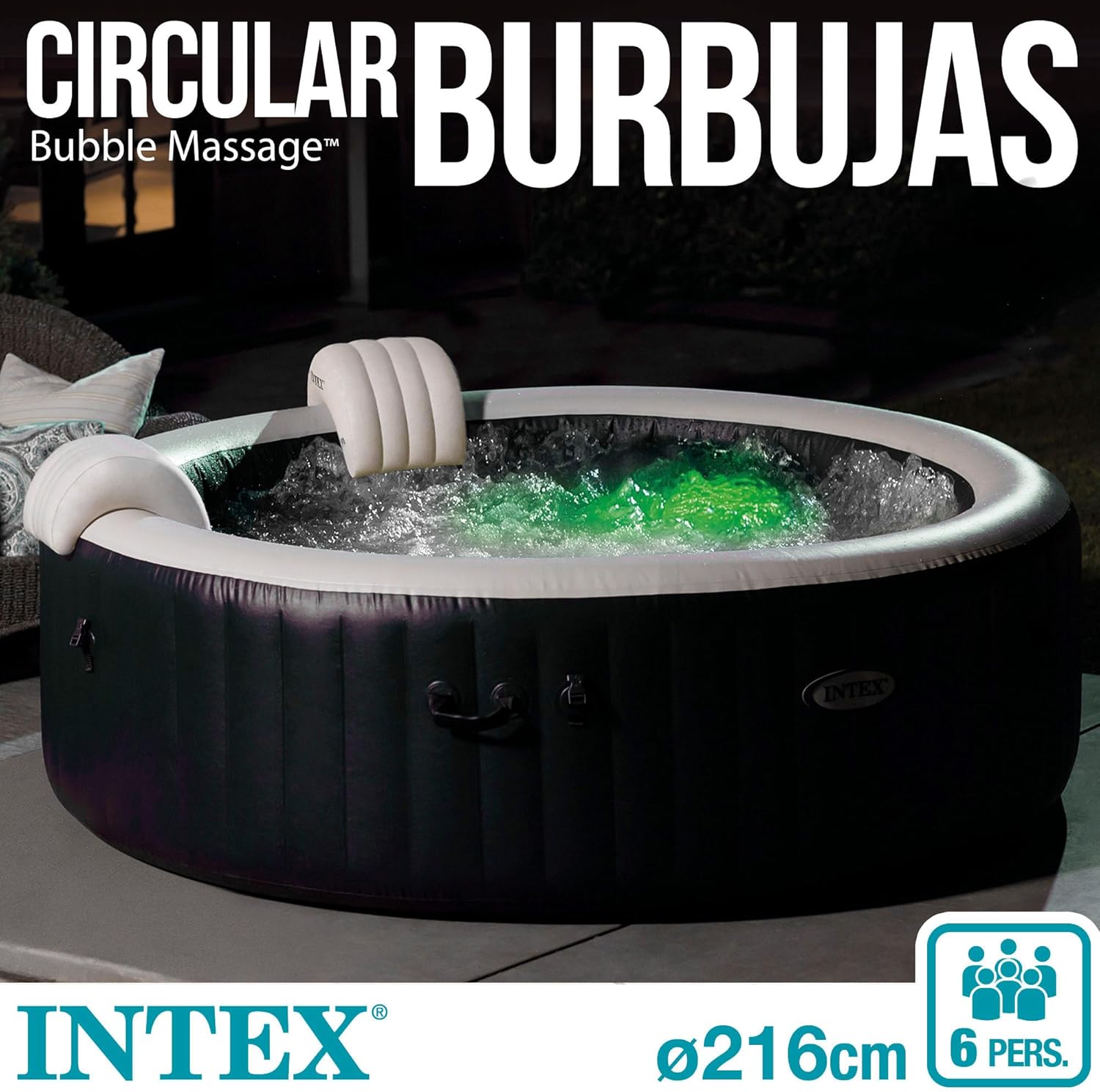 Intex - 28432NP - Pure Spa Blue Navy 6 Places