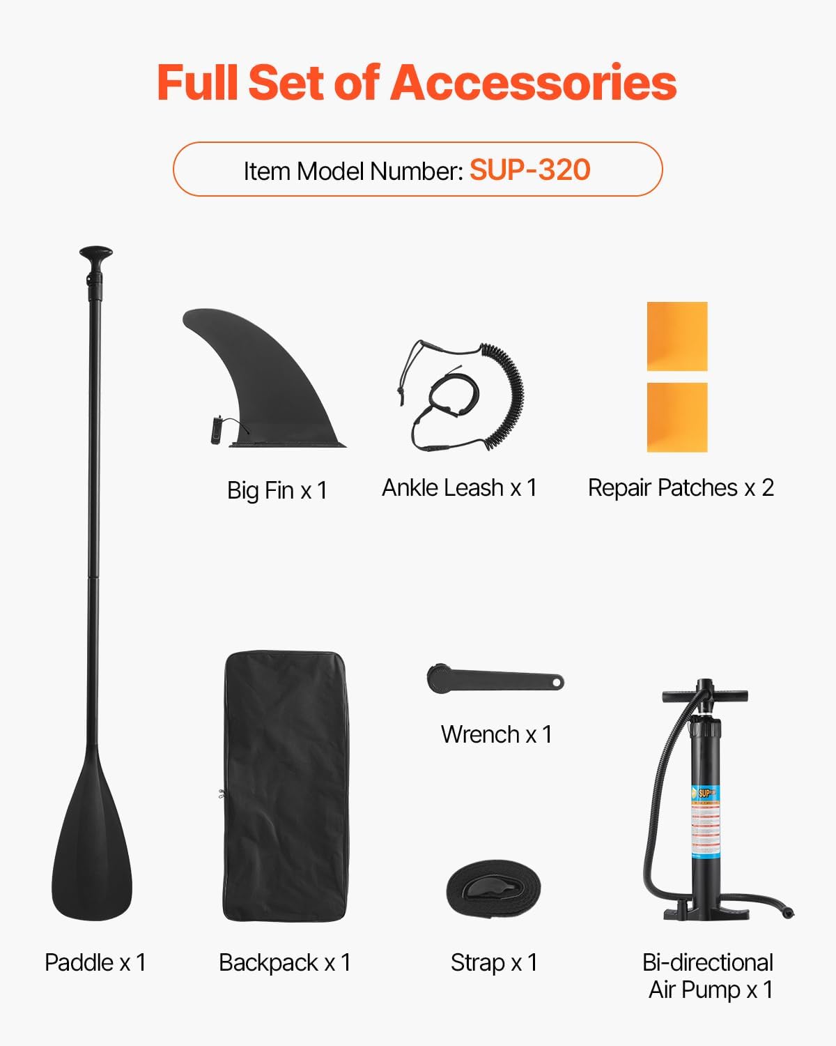 VEVOR - planche paddle gonflable - légère - accessoires complets