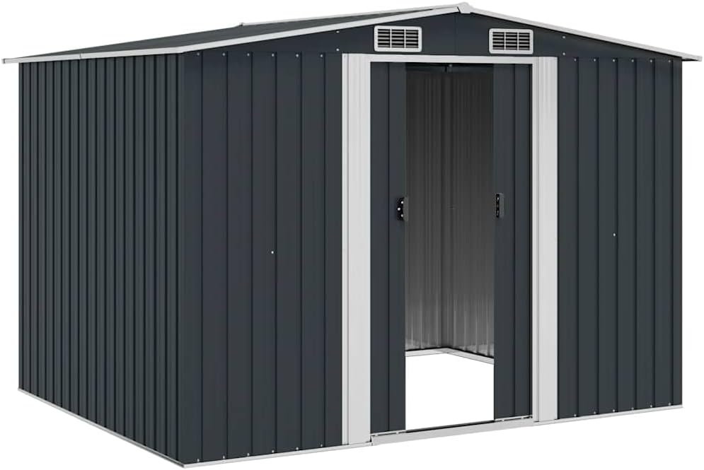 vidaXL - Abri de jardin acier 257x205x178 cm, extérieur, anthracite