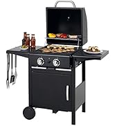 Tepro Barbecue à gaz Mayfield 2 avec 2 brûleurs en acier inoxydable, grilles chromées (système de rouille).
