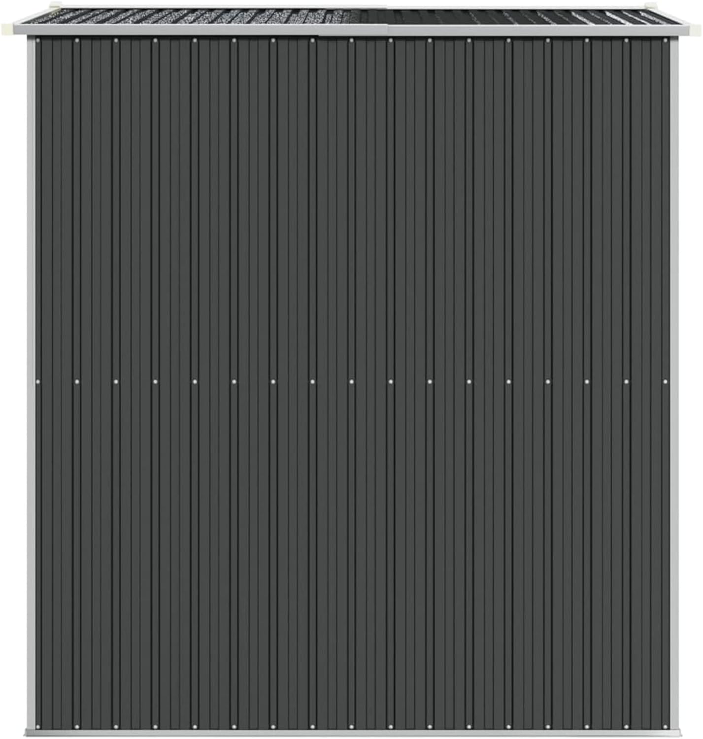 Homgoday Grand Abri de Jardin en Metal Gris Anthracite - Stockage Extérieur Spacieux