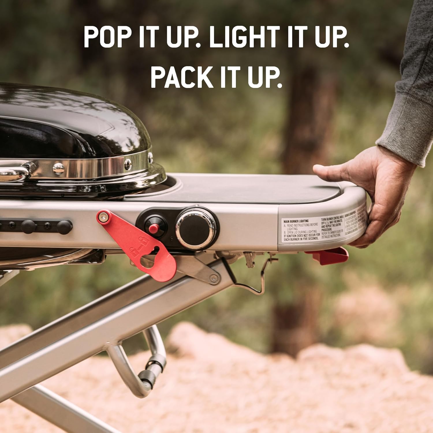 Weber - Traveler - 111 cm - barbecue pliable portable, 2065 cm², 1 brûleur