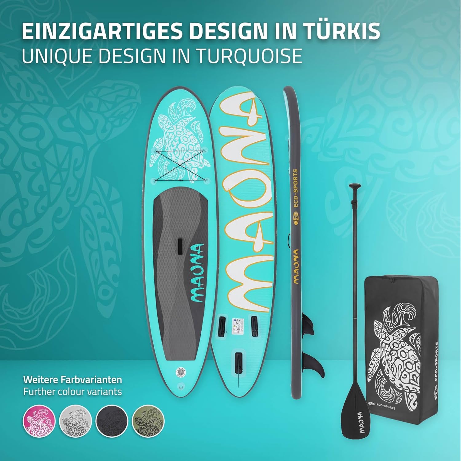 ECD Germany - Stand Up Paddle Gonflable - 305/308/320/380 cm - PVC 120/150 kg 10/15 cm