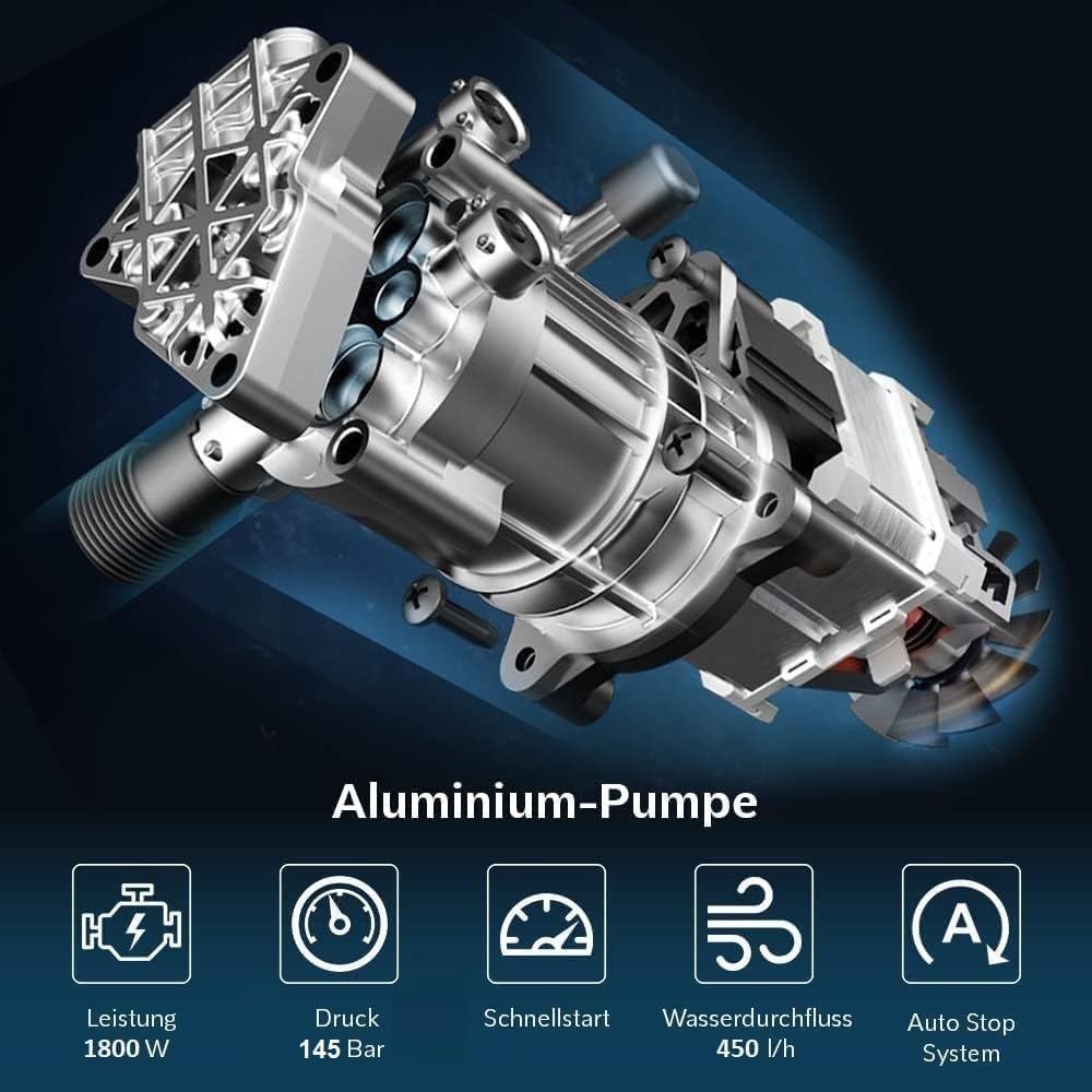LEHMANN - Hudson série - 10 m - 220 Bar, 1800 W, 450 l/h, accessoires