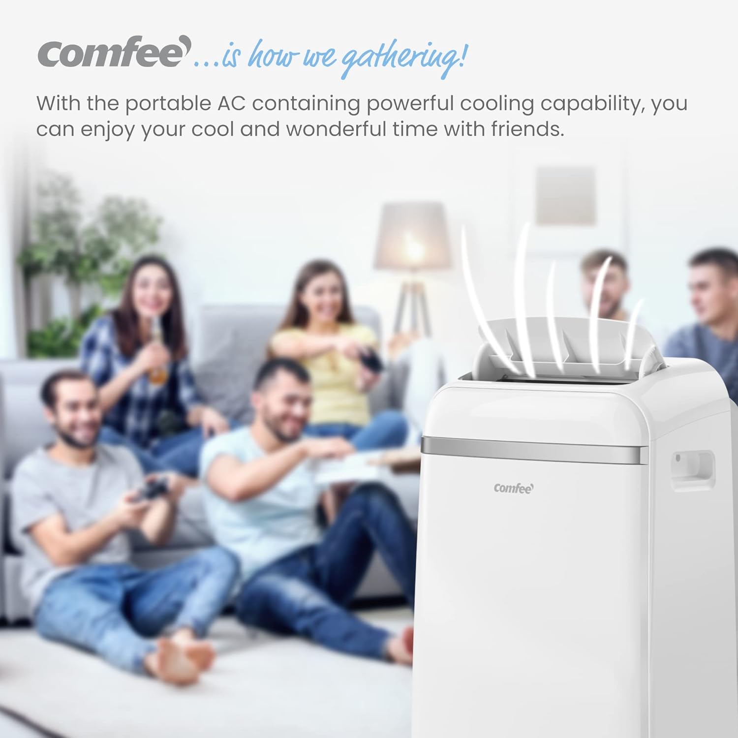 COMFEE' - Climatiseur mobile, 10 000 BTU, 3 modes, économie d'énergie, pour 33㎡, kit d’évacuation, 2,9kW