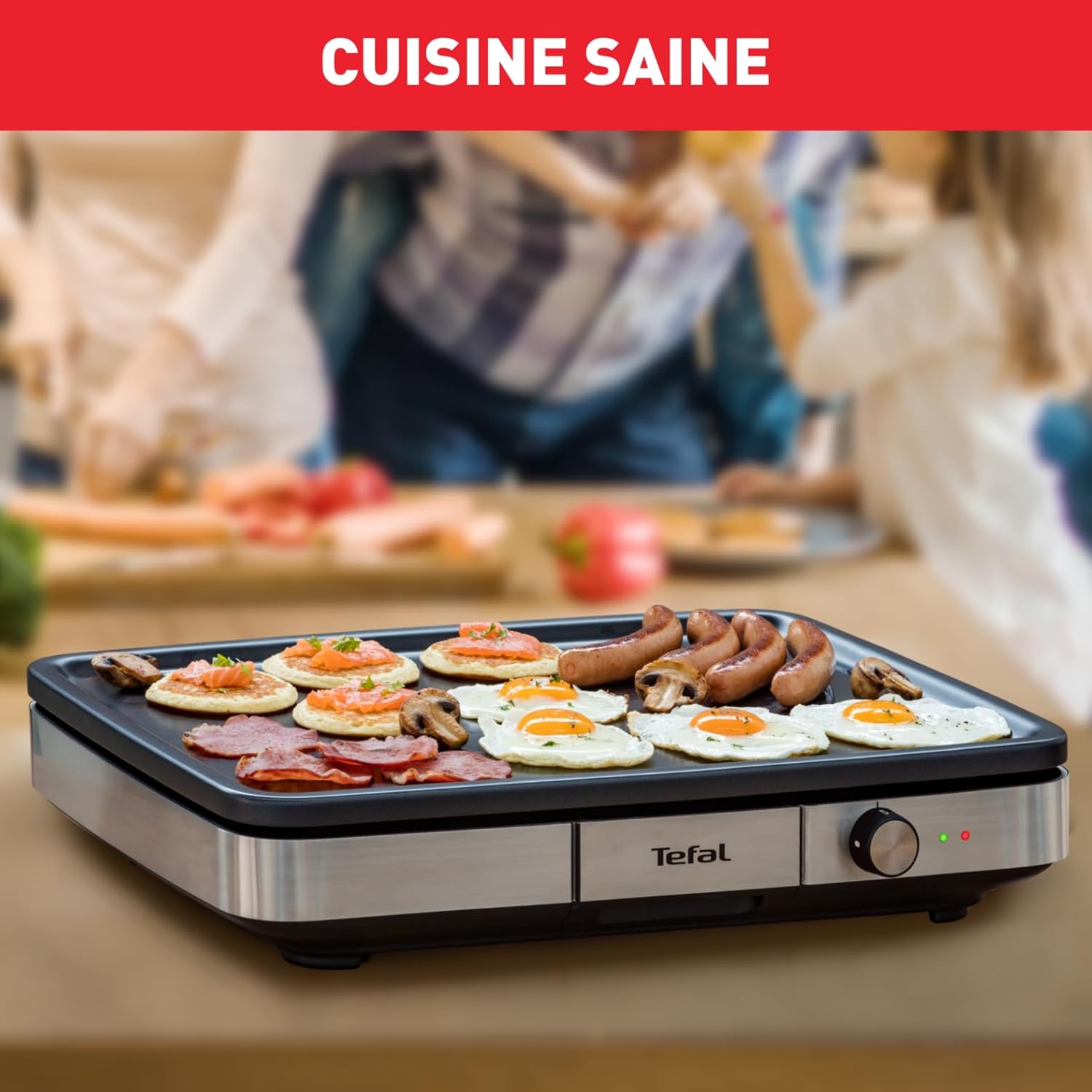 Tefal - Maxi Plancha Inox - XXL 10/12 pers. - thermostat réglable - CB690D12