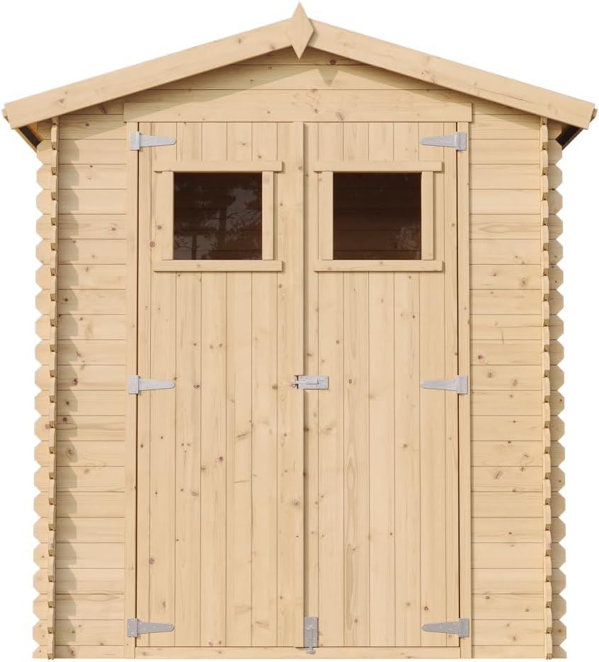 Timbela - abri de jardin bois, 1.98 m², toit étanche, fenêtres, M367