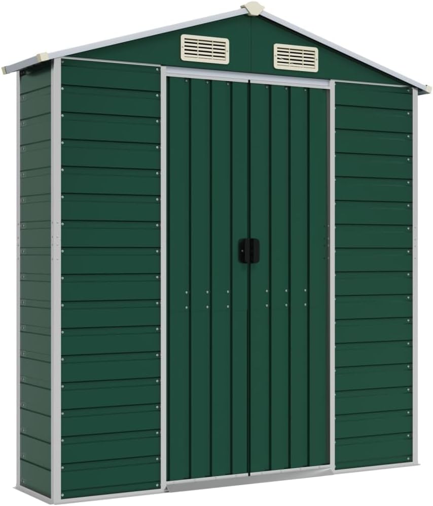 Abri de jardin - acier galvanisé - 191x215x198 cm - rangement outils ZEYUAN