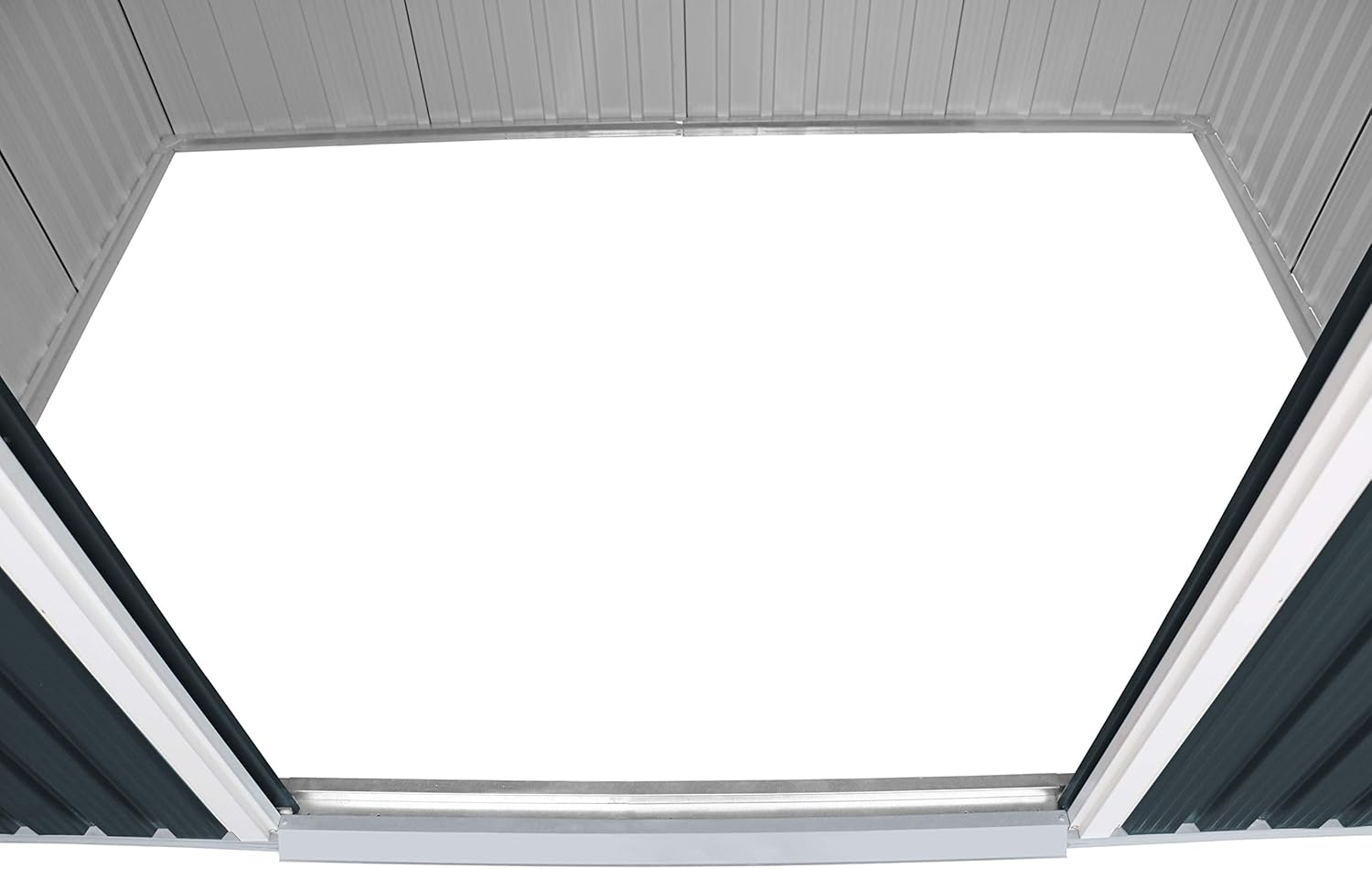 Duramax TOP Pent Roof Skylight 8 x 6 (4.37 m²) Abri de jardin en métal, fabriqué en acier galvanisé, structure de toit renforcée, lucarne intégrée pour la lumière du soleil, Anthracite