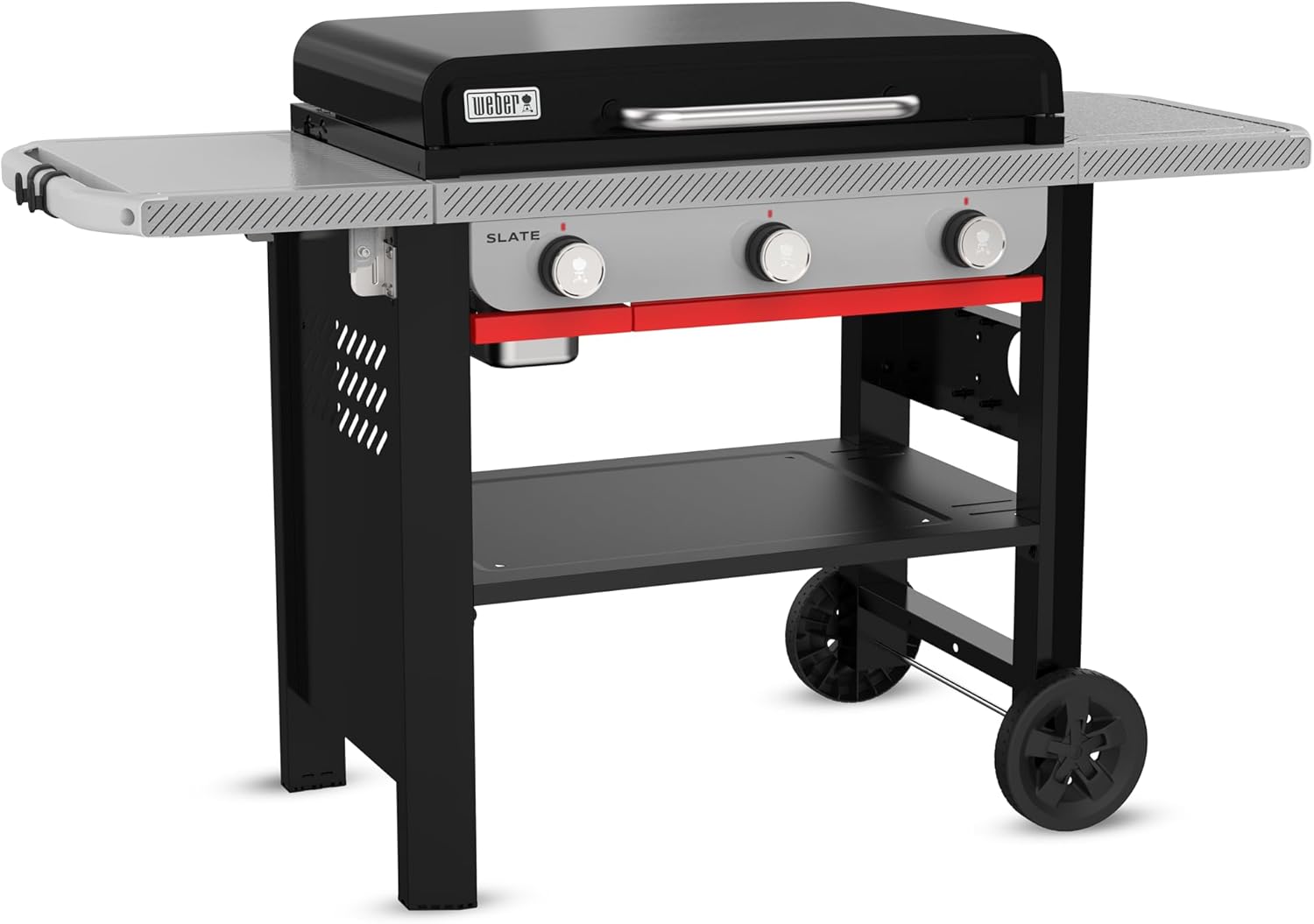 Weber - Plancha Premium - 71 cm - 3 brûleurs, surface émaillée, chaleur homogène, GPD71