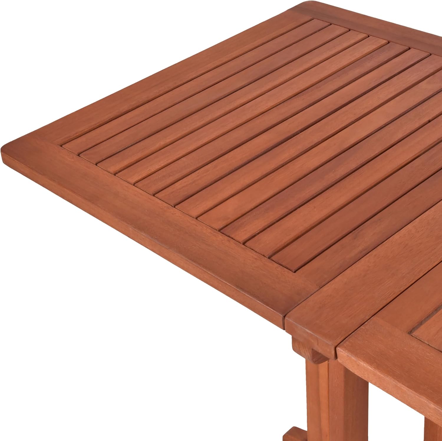 Spetebo - Table de balcon rectangulaire 120x70cm - bois d'eucalyptus FSC, pliable