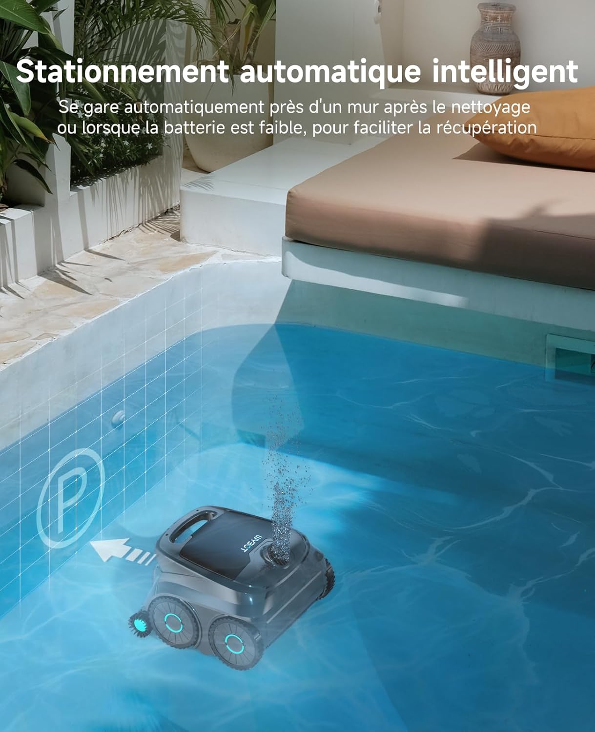 WYBOT - Robot piscine OS600 - nettoyage parois, 120 min, sans fil, OS600