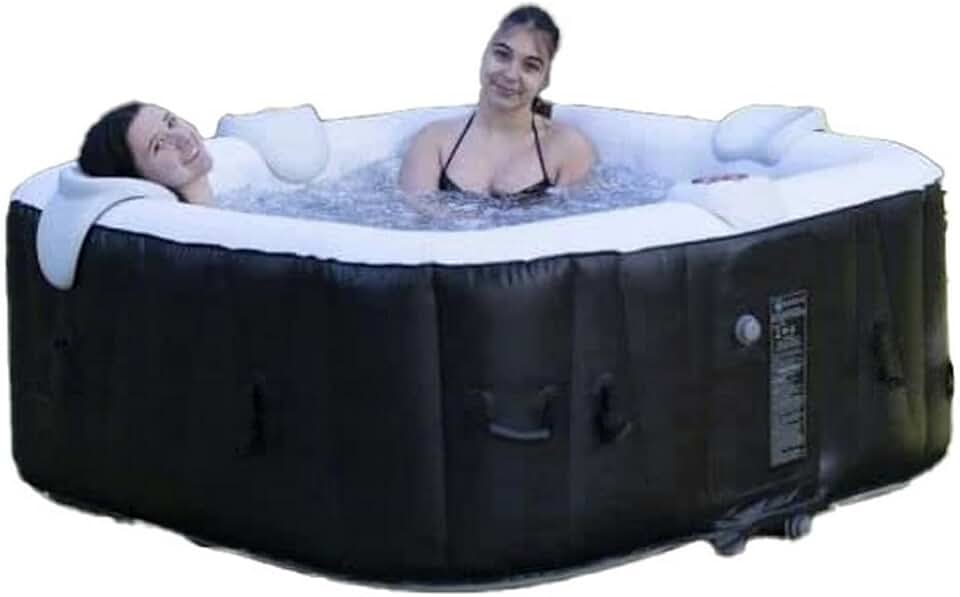 SUNSPA Spa Gonflable Carre lamine 6 Personnes a LED