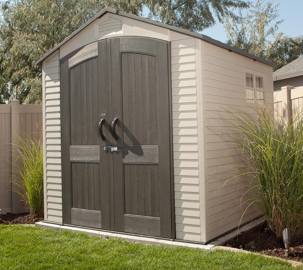 LIFETIME - abri de jardin Tan - 204x204x227 cm - robuste, spacieux