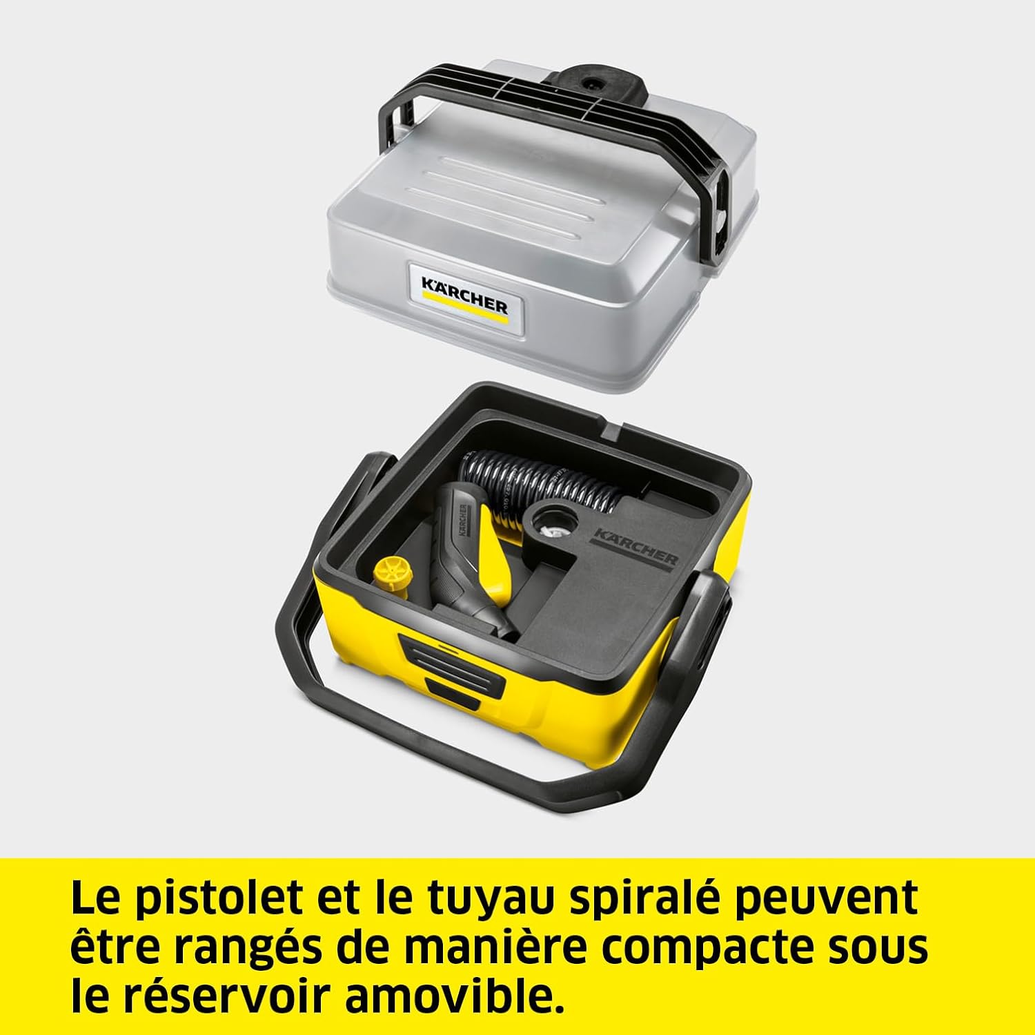 Kärcher - OC 3 - 2,2 kg - basse pression, batterie Lithium-Ion, 4 L, tuyau 2,8 m