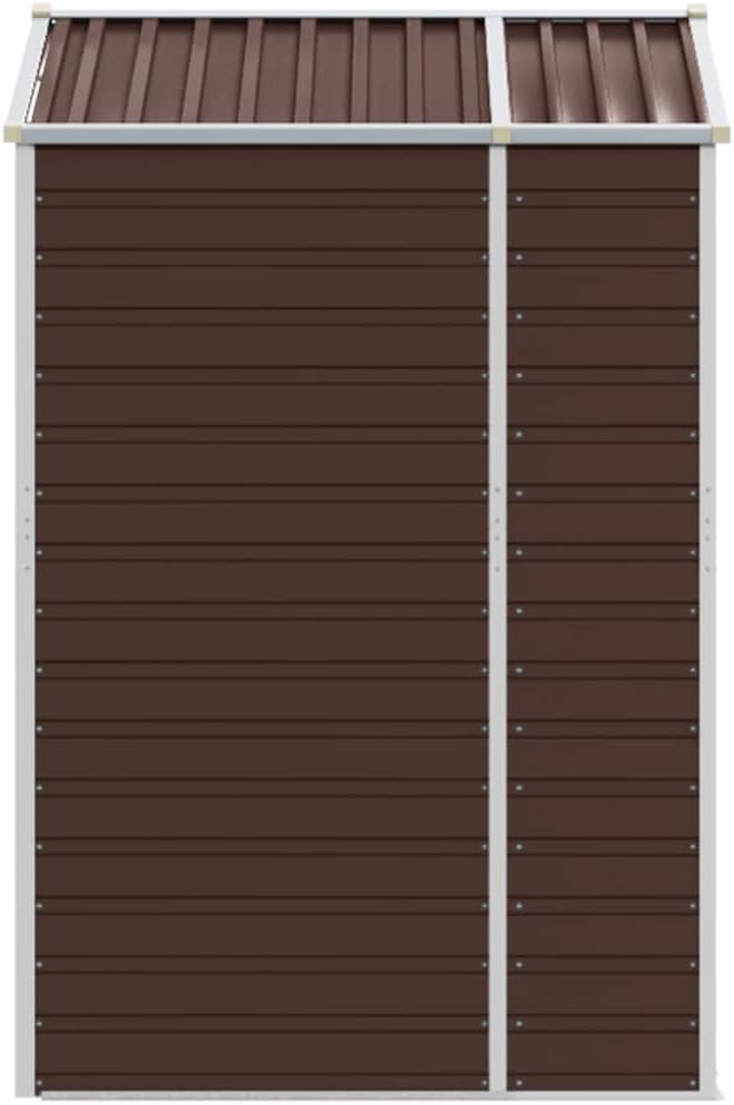 vidaXL - Abri de jardin - 191x130x198 cm - acier galvanisé, marron