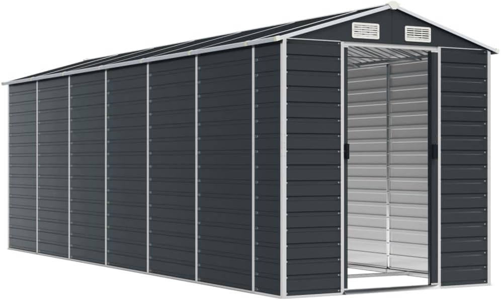 vidaXL Abri de Jardin Anthracite 191x555x198 cm Acier galvanisé