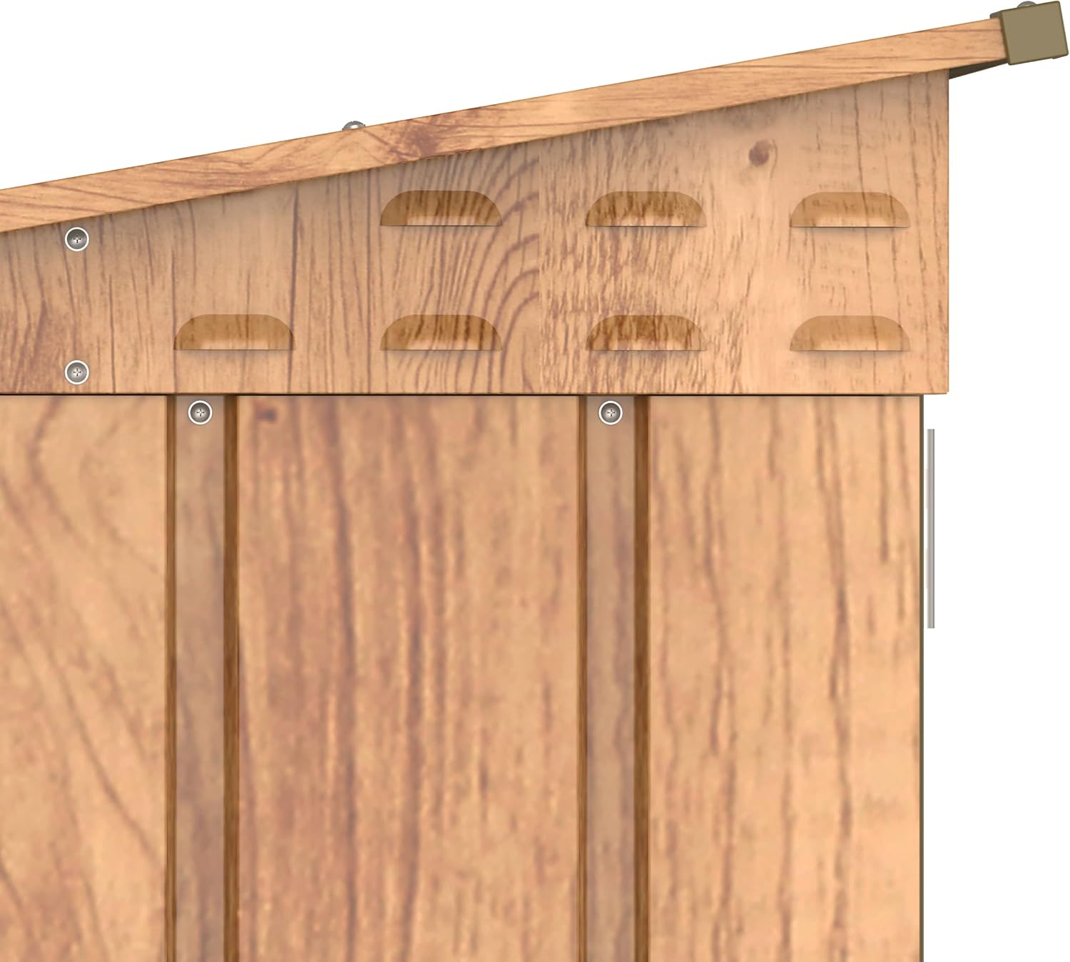 Duramax – abri à vélos double, 203x101x146 cm, portes verrouillables, finition bois